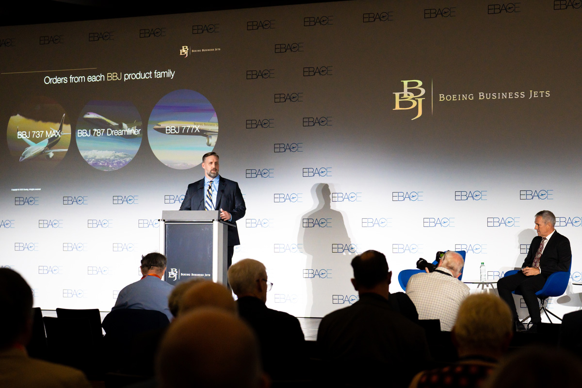 Middle East and North Africa's leading business aviation event in Geneva 2023 - presentation by President, Joe Benson